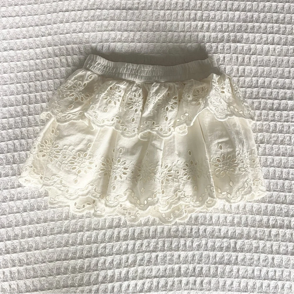 Baby gap white tiered eyelet skirt NWT size 18-24M
